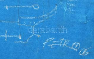 Petro jelzéssel: Jelenet. Vegyes technika, papír. Kissé sérült. 50x60 cm