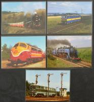 Mozdonyok gyűjtemény, 750 db nagyrészt különböző modern képeslap 2 dobozban. Kifogástalan minőségű s...