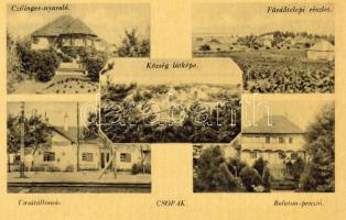 Csopak mit Bahnhof Foto AK