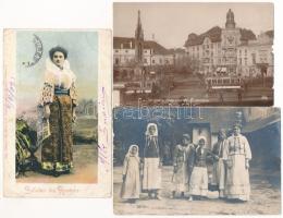 58 db RÉGI román város és motívum képeslap vegyes minőségben / 58 pre-1945 Romanian town-view and mo...