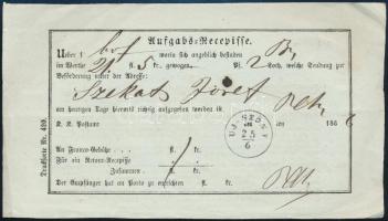 1866 Aufgabs Recepisse "UJ-SZÖNY"