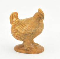 12 db kínai jáde csirke figura, eredeti dobozában egyenként m:4 cm