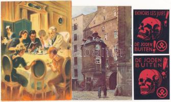 JUDAIKA - 39 db főleg régi használatlan képeslap / JUDAICA - 39 mostly pre-1945 unused postcards