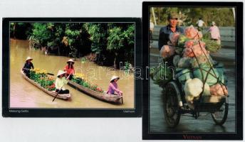VIETNÁM - 38 db modern nagy méretű képeslap / VIETNAM - 38 modern big-sized postcards