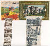 26 db VEGYES külföldi leporellos képeslap / 26 mixed European leporello postcards