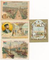 60 db RÉGI kis méretű litho reklám kártya / 60 pre-1945 small sized advertising cards