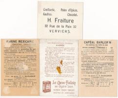 60 db RÉGI kis méretű litho reklám kártya / 60 pre-1945 small sized advertising cards