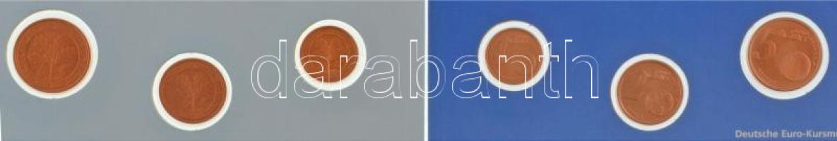 Németország 2004-2005. 1c + 2c + 5c 2xklf szett "Deutsche Post" információs kartonon T:UNC...