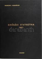 Bírósági statisztika 1983. Szolgálati használatra! Bp., 1984, Igazságügyi Minisztérium. 45p+63t. Sokszorosított gépirat. Aranyozott nylkötésben.