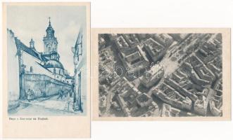 38 db RÉGI ukrán képeslap, főleg művészlapok / 38 pre-1945 Ukrainian postcards, mostly arts