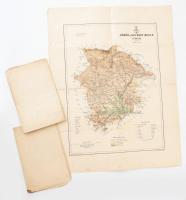1887-1889 3 db vármegyetérkép - Sáros megye térképe, Gömör és Kis-Hont térképe, Liptó megye térképe, sérülésekkel