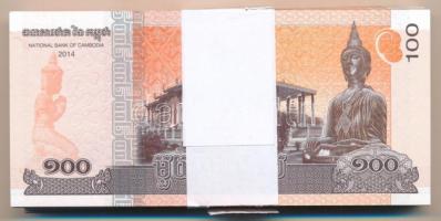 Kambodzsa 2014. 100R (100x) sorszámkövetők T:AU Cambodia 2014. 100 Riels (100x) consecutive serials ...