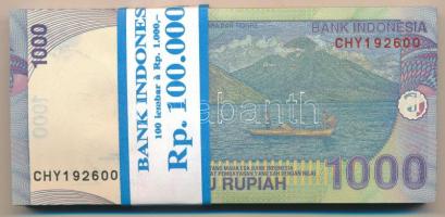 Indonézia 2013. 1000R (100x) sorszámkövetők, eredeti banki kötegelővel T:UNC,AU hullámos papír 
Ind...