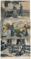 5 db RÉGI belga képeslap kutyás kocsikkal / 5 pre-1945 Belgian postcards with dog carts