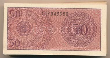 Indonézia 1964. 50s (100x) sorszámkövető sorozatokkal T:AU Indonesia 1964. 50 Sen (100x) with consec...