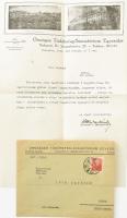 1936 Országos Tüdőbeteg-Szanatórium Egyesület gépelt levele, fejléces papíron, borítékkal, aláírással.