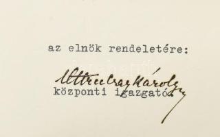 1936 Országos Tüdőbeteg-Szanatórium Egyesület gépelt levele, fejléces papíron, borítékkal, aláírássa...