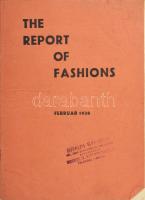 1938 The report of fashions divatkiadvány, benne nemzetszocialista ruhával, kiadói papírkötés, sérült sarkokkal