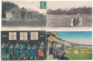 12 db régi francia képeslap: sport lövészet / 12 pre-1945 French postcards: shooting sport