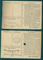 1946. Pénztárjegy Adópengő teljes sor 10.000AP (2x), 100.000AP, 1000.000AP, 10.000.000AP érvénytelen...