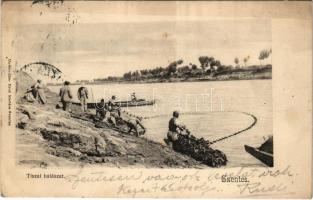 1907 Szentes, Tiszai halászat. Untermüller Ernő kiadása (EK)