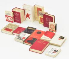16 db szocialista minikönyv benne 500 példányos számozott nyomdai témájú is
