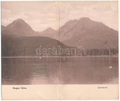 1908 Tátra, Magas-Tátra, Vysoké Tatry; Csorba-tó. 2 részes kinyitható panorámalap / Strbské pleso - 2-tiled folding panoramacard (Rb)