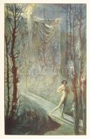 Ady Endre válogatott versei. Vál.: Dóczy Jenő. Jaschik Álmos illusztrációival. Bp., 1921, Pallas, 23...