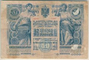 1902. 50K köralakú fekete román ellenbélyegzővel T:III