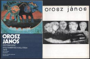 Orosz János (1932-2019) festőművész, 3 db kiállítási katalógus: Orosz János festőművész kiállítása. ...