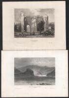 cca 1840-1860 18 db főként német területeket bemutató metszet (der Schreckenstein, Paulinzella, Ruins of Falkenberg, stb.), 13×19 cm