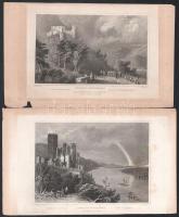 cca 1840-1860 18 db főként német területeket bemutató metszet (der Schreckenstein, Paulinzella, Ruin...