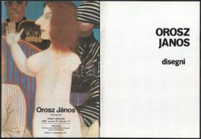 Orosz János (1932-2019) festőművész, 2 db kiállítási katalógus: Orosz János festményei. Ernst Múzeum Bp., 1985, Műcsarnok. Kiadói papírkötés, borító hátoldalán bal felső sarok vágott, máskülönben jó állapotban. + Orosz János disegni. H.n., é.n. (1983k.), k.n. Olasz nyelven. Kiadói papírkötés.