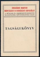 1950 Bp., Országos Magyar Bányászati és Kohászati Egyesület tagsági könyv