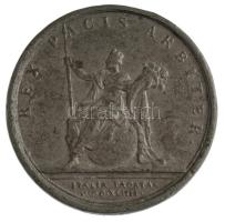 Franciaország 1644. "XIV. Lajos" Sn emlékérem. Szign.: J.Mavger (41mm) T:VF ph. France 164...