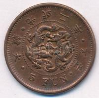Korea 1898. 5F Cu (7,46g) T:XF
Korea 1898. 5 Fun Cu (7,46g) C:XF
Krause KM# 1116