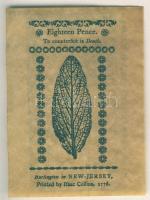 Amerikai Konföderált Államok/New-Jersey 1776. 18p facsimile kiadás T:I