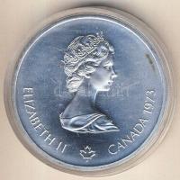 Kanada 1973. 10$ Ag "Olimpia-térkép" T:1 Eredeti tokban, tanúsítvánnyal!