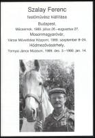 Kratochwill Mimi (Szerk.): Szalay Ferenc festőművész kiállítása. Budapest, Műcsarnok, 1989. július 2...
