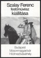 Kratochwill Mimi (Szerk.): Szalay Ferenc festőművész kiállítása. Budapest, Műcsarnok, 1989. július 26- augusztus 27., Mosonmagyaróvár, Városi Művelődési Központ, 1989. szeptember 8-24., Hódmezővásárhely, Tornyai János Múzeum, 1989. dec. 3- 1990. jan. 14. H.n.., 1989, k.n.. Fekete-fehér képekkel, Szalay Ferenc műveinek reprodukcióival gazdagon illusztrált katalógus. Kiadói papírkötés.