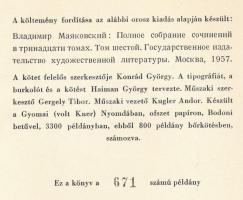 Majakovszkij, Vlagyimir Vlagyimirovics: Lenin. Ford.: Radó György. Az eredeti linóleummetszeteket Ra...