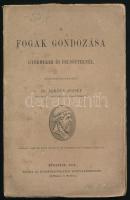 Árkövy József: A fogak gondozása gyermekek és felnőtteknél. Bp., 1881, Eggenberger, (Hoffmann és Molnár-ny.), 8+128+1 p. + 2 (litográfiák) t. Kiadói papírkötés, a gerincen szakadással, foltos.