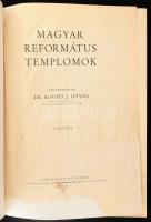 Magyar református templomok I-II. kötet. Szerk.: Dr. Kováts J. István. Bp., 1942, Athenaeum, 6+358; 4+359-734 p. Gazdag fekete-fehér képanyaggal illusztrált. Átkötött modern egészvászon-kötés, az első kötet címlapja és első lapja restaurált, a II. kötet foltos lapokkal.