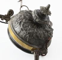 Antik bronz csillár, búra nélkül. d: 38 cm