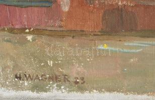 Helene Wagner (1878-1956): Stuttgarti táj. Olaj, vászon. Jelzett. kisebb felületi sérülésekkel