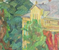 Helene Wagner (1878-1956): Stuttgarti táj. Olaj, vászon. Jelzett. kisebb felületi sérülésekkel