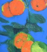 Batári László (1920-1997): Narancsliget. Olaj, farost. Jelzett. 45x34 cm keretben