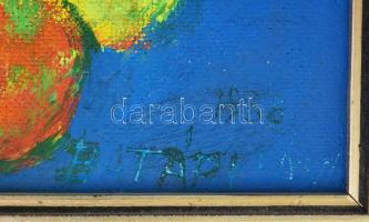 Batári László (1920-1997): Narancsliget. Olaj, farost. Jelzett. 45x34 cm keretben