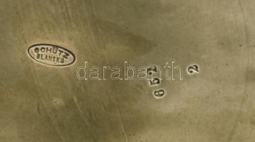 Schütz Blansko fajansz vadász témájú dísztál. Jelzett, hibátlan 34,5 cm