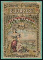 1897 A "Budapest" nagy képes naptára az 1897. évre. Szerk:: Gracza György. XVIII. évf. Bp., 1897, "Budapest",(Wodianer F. és Fiai), 15 sztl. lev.+XLVIII+96+A-Z+AA-CC+18 p. Korabeli reklámanyaggal illusztrált. Papírkötés, az elülső borítót az átkötéskor felhasználták, restaurált, részben foltos lapokkal.